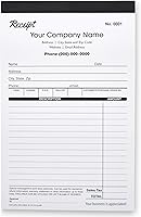 Vista 4 de Libros de recibos duplicados personalizados con el nombre de su empresa. 2 libros (100 juegos) numerados.