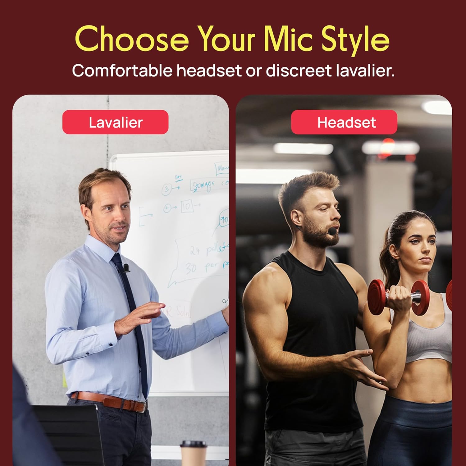 Pyle Dual Channel Wireless Microphone System - VHF Fixed Dual Frequency Wireless Mic Receiver Set with 2 Lavalier, 2 Headset Mics, 2 Transmitter, Receiver - For PA, Karaoke, Dj Party - Pyle PDWM2145 - Image 7