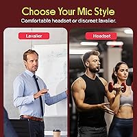 Vista 7 de Pyle Dual Channel Wireless Microphone System - VHF Fixed Dual Frequency Wireless Mic Receiver Set with 2 Lavalier, 2 Headset Mics, 2 Transmitter