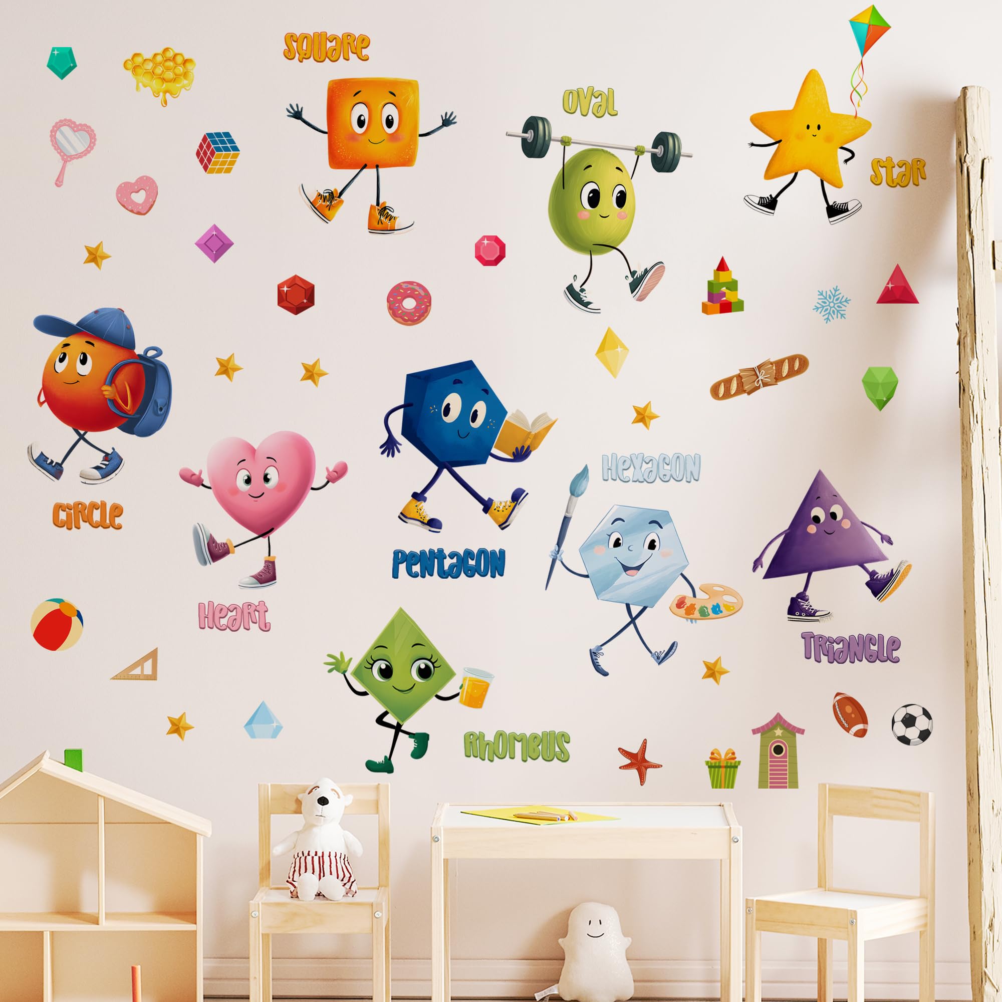 Décoration d'apprentissage amovible pour décorer sans abîmer les murs