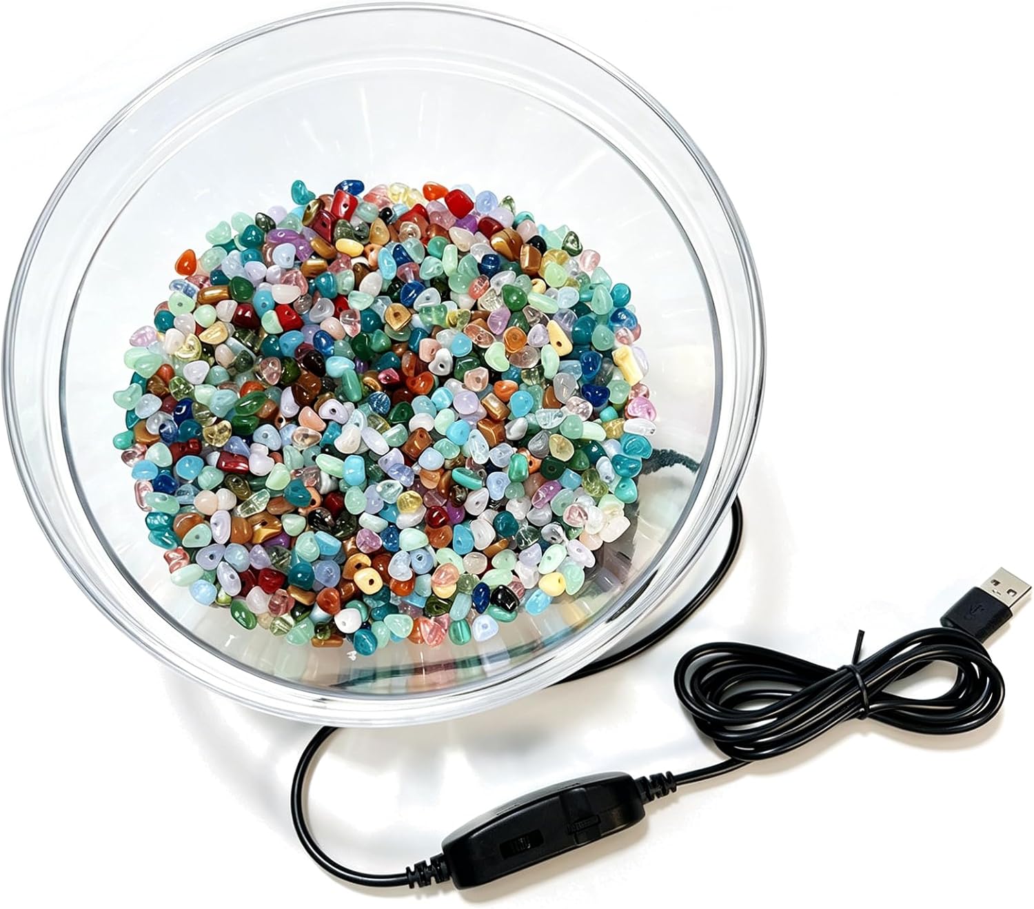 Electric Bead Spinner, Bead Spinner for Jewelry Making, Stepless Speed ​​Adjustment, for Beads with a Diameter ≤6mm and a Hole Diameter ≥0.8mm, for Jade Beads, Seed Beads