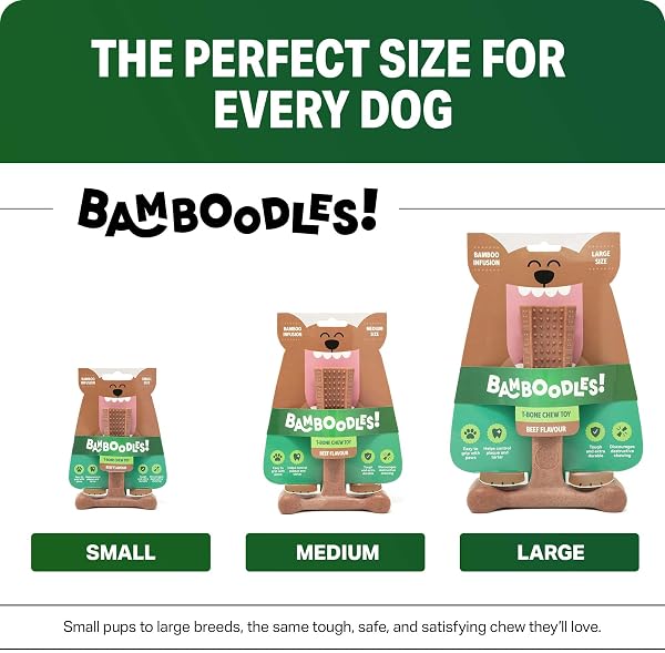 Bamboodles Dog Chew Toy – Small | Beef Flavour | Long Lasting Chew toy for Small Dogs | Durable and Safe Daily Chew - 3