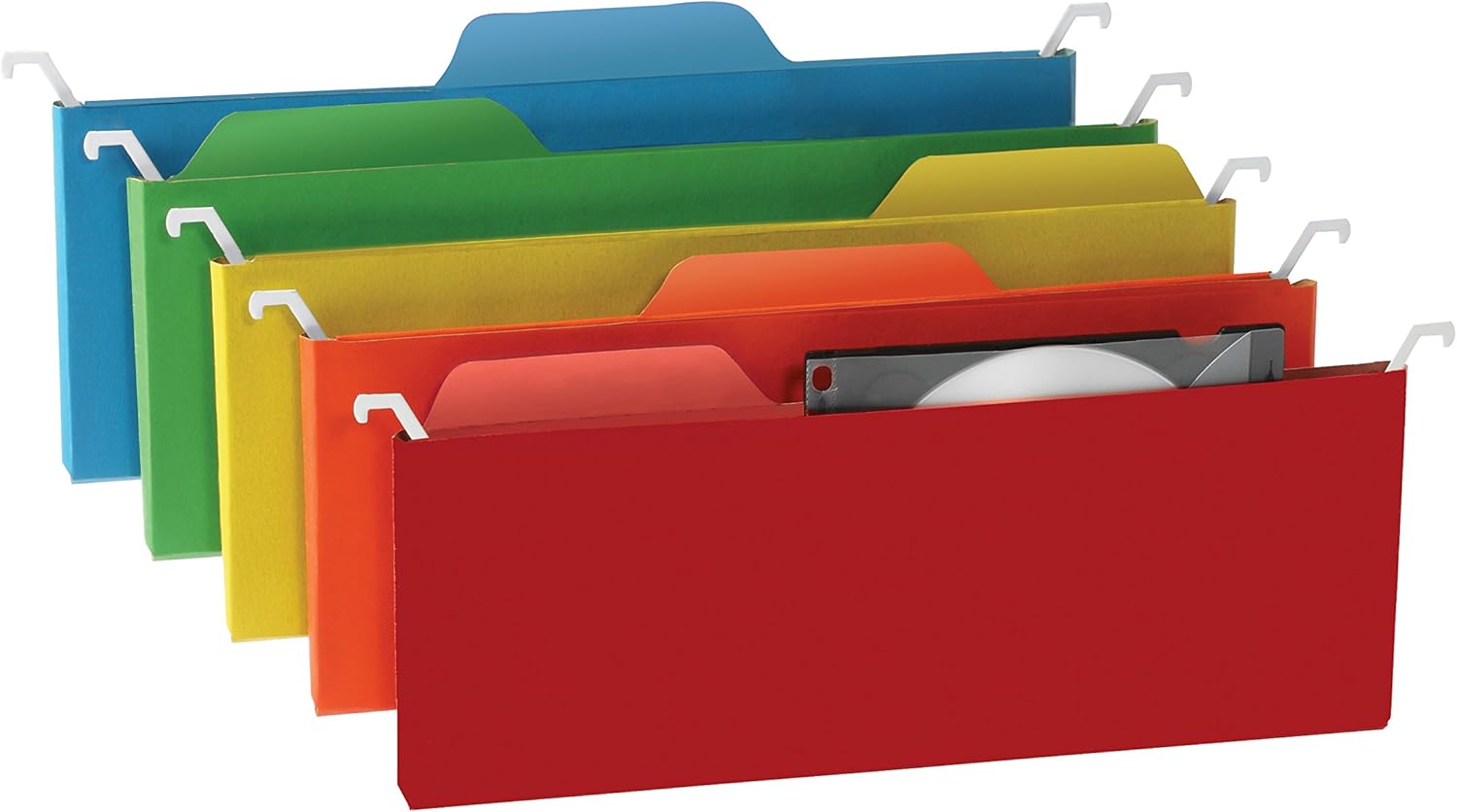 Find-It Tab View Mini Hanging File Folders, Assorted Colors, 6 Pack (FT07184) : Office Products