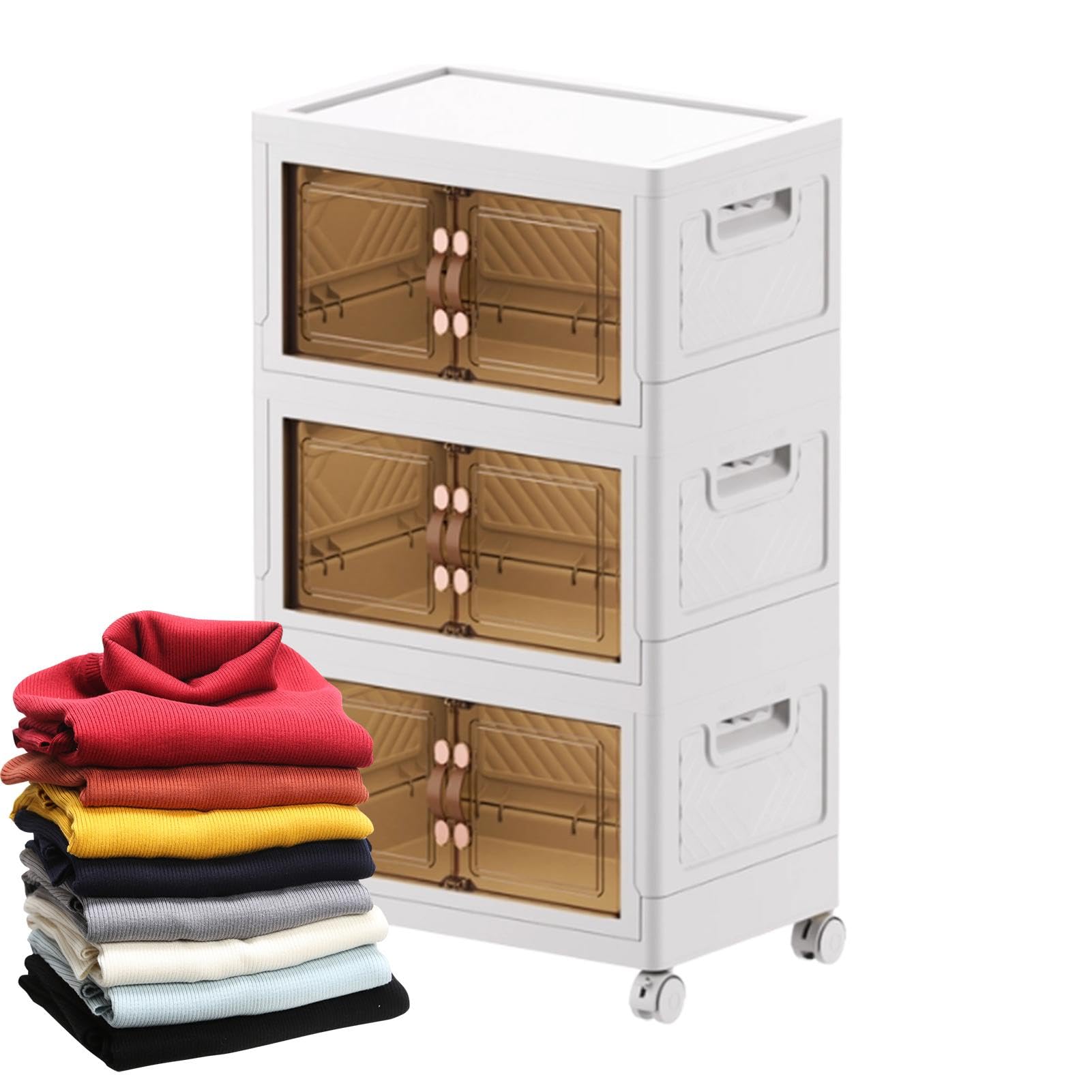 Organisateur de rangement pliable pour vêtements et livres de grande capacité