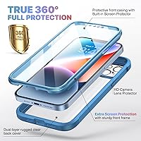 Vista 2 de Diaclara - Funda diseñada para iPhone 14 de 6.1 pulgadas, de cuerpo completo, con protector de pantalla sensible al tacto y antiarañazos
