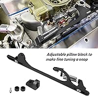 Vista 2 de Soporte de cable del acelerador para 4150 4160 Series Soporte de carburador ajustable Soportes de acelerador de aluminio (negro)