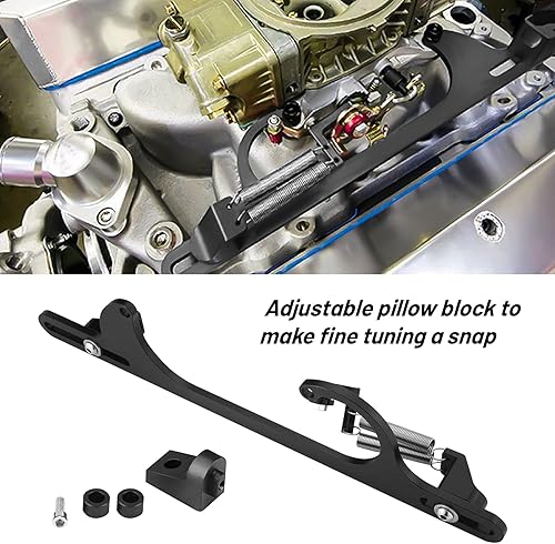 Miniatura 9 de Soporte de cable del acelerador para 4150 4160 Series Soporte de carburador ajustable Soportes de acelerador de aluminio (rojo)