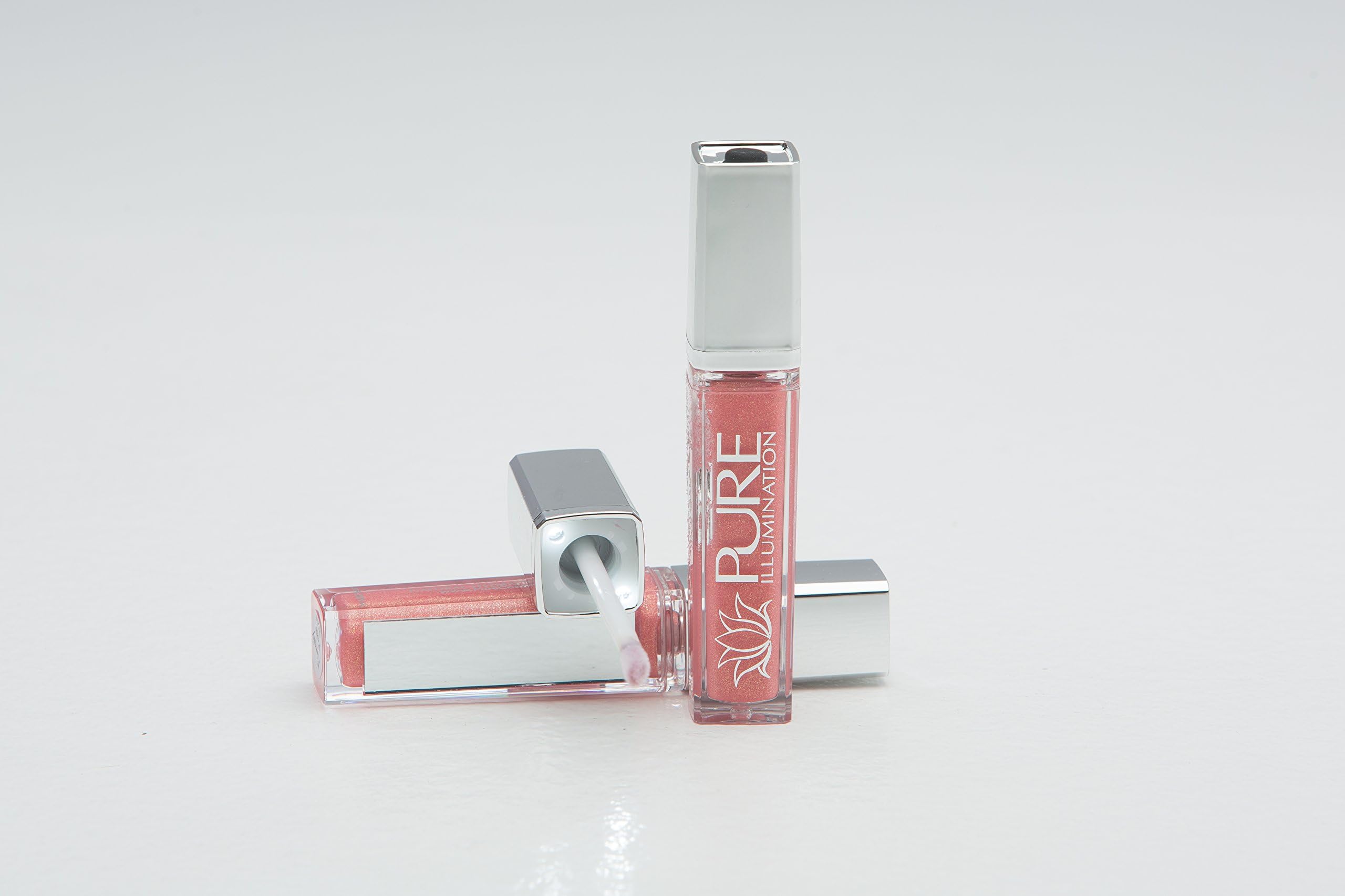 PURELY POSH Pure Illumination Natural Hydrating Lip Gloss - Push Light Up LED & Mirror