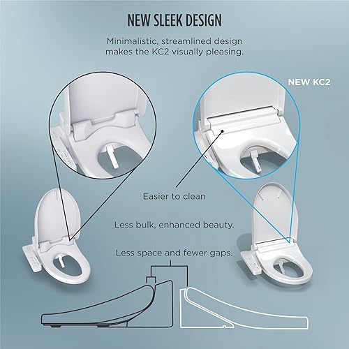 Vista 12 de TOTO® WASHLET® KC2 Asiento electrónico para bidé con asiento calefactado y tapa de cierre suave, redondo, blanco algodón - SW3023#01