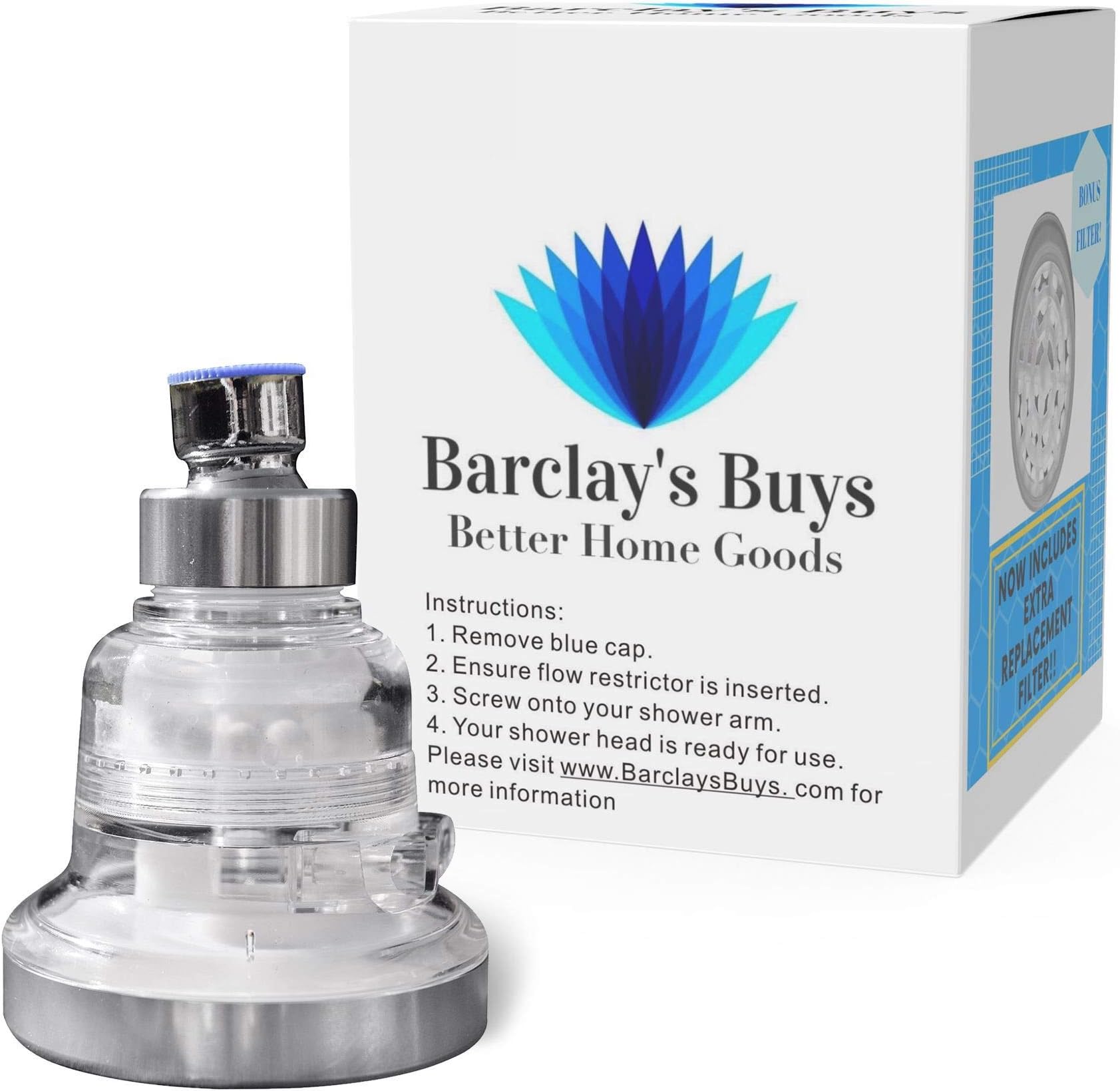 Filtered Shower Head, Reduces Chlorine and Dissolved Solids, High Pressure, Water Saving, 3 Settings, Prevents Hair and Skin Dryness, The Clearly Pure Shower