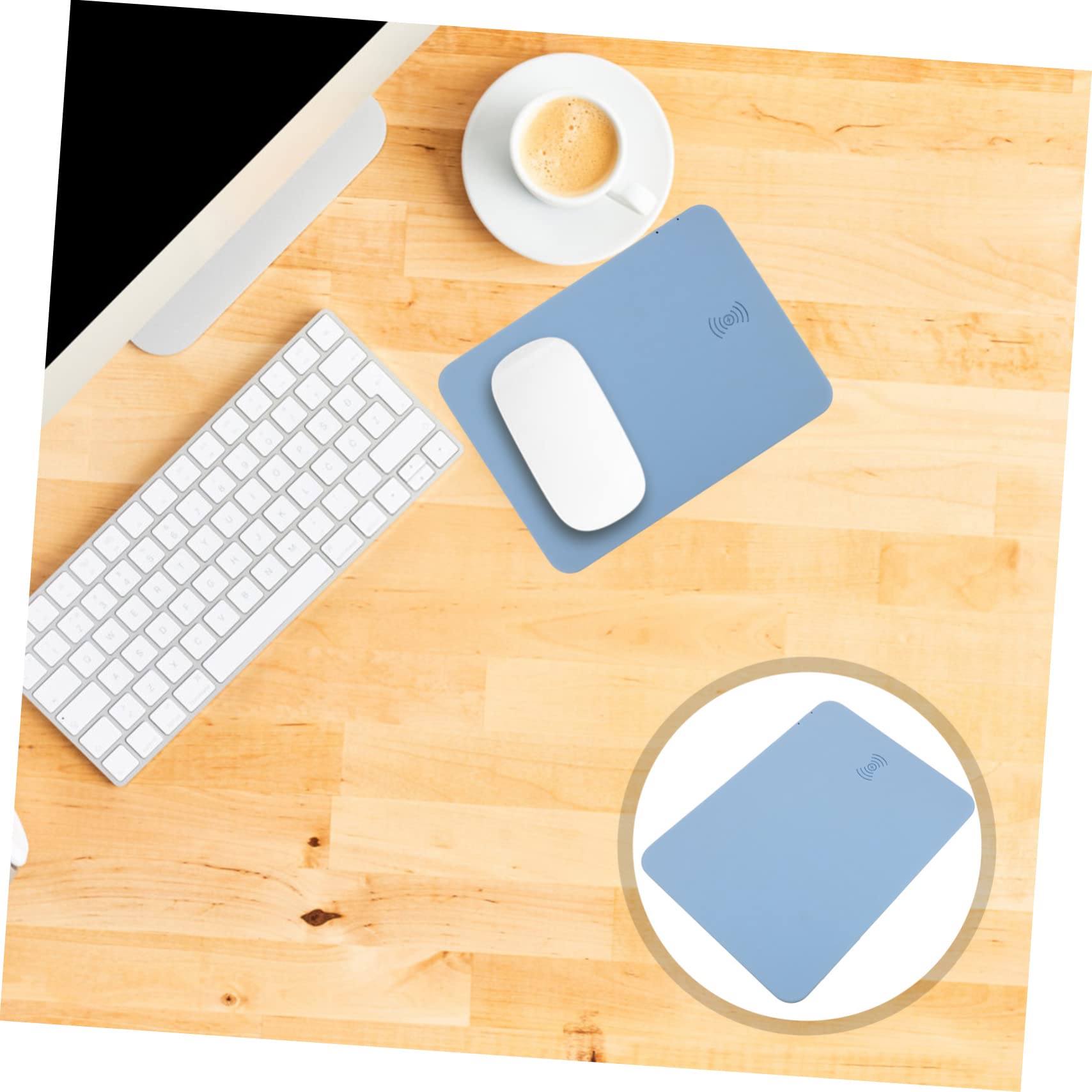 Gatuida Tappetino Mouse con Caricamento Wireless Design e per Gaming e Caricatore Adatto per Studenti e Insegnanti