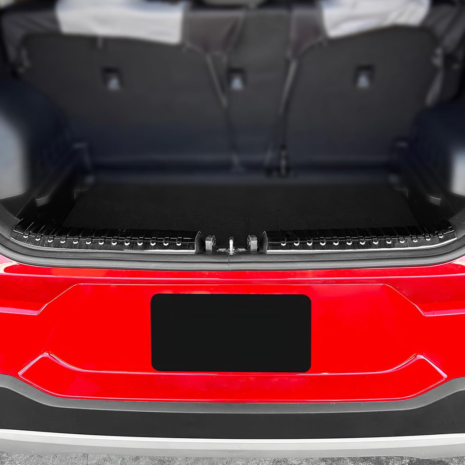 Stainless Rear Bumper Trunk Protector Cover Rear Bumper Guard Trunk Sill Protector Cover Compatible with Kia Soul 2020-2025 Accessories (Black)