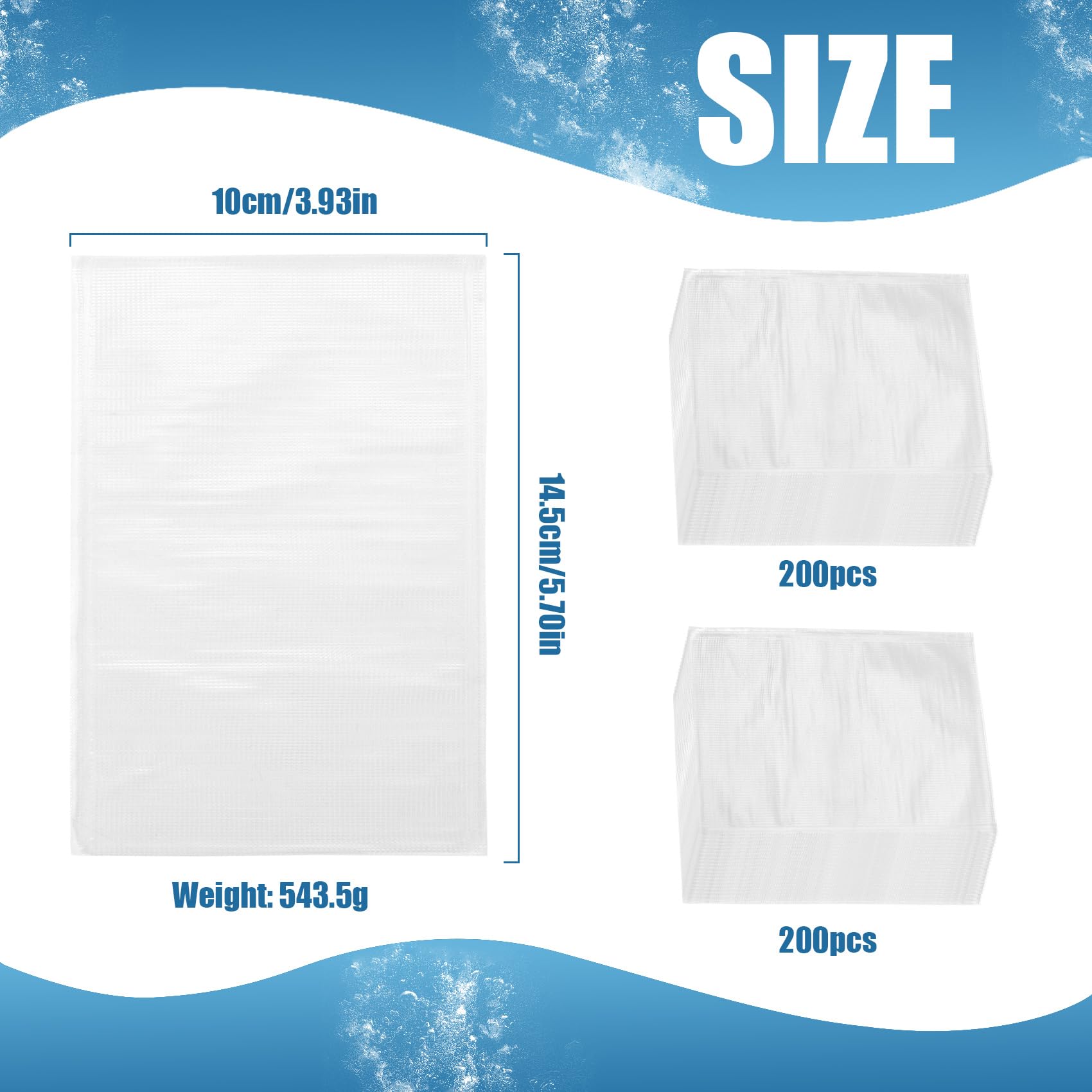 400 Pezzi 10X14Cm Sacchetto PVA Da Pesca PVA Sacchetto Solubile In Acqua per Carpa Da Pesca Gettare Accessori , , fgh