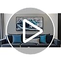 PHAOHUAXM Large Canvas Wall Art For Living Room Wall Decor For Bedroom Ocean Inspiration Wall Pictures Office Mural Decorations Posters Blue Wave Paintings Modern Home Decor Black Framed 24x48 In