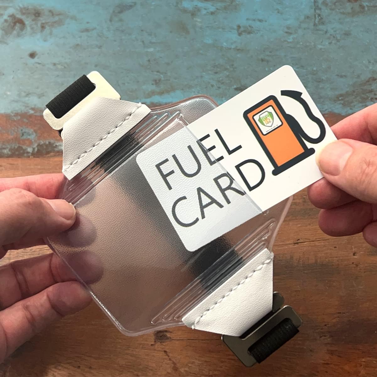 5 Pack - Heavy Duty Visor Fuel Card Holder with Clear Vinyl Pocket - Truck & Car Accessories for Interior - Drivers License, Auto Insurance Card & Fleet Vehicle Gas Log Storage - Specialist ID (Black)