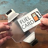 Vista 6 de Portavisor Resistente para Tarjeta de Combustible con Bolsillo de Vinilo Transparente - Accesorios para Camión y Automóvil para Interior - Licencia