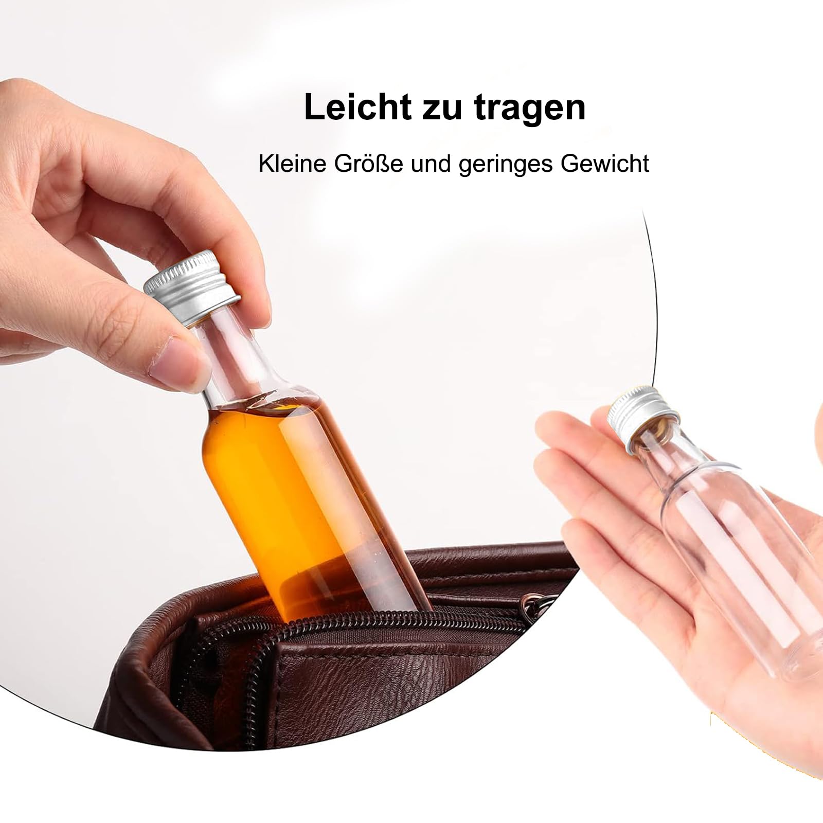 Lot De 30 Mini Bouteilles De Liqueur 30ml Et 60ml En Plastique Transparent Étanché - Avec Entonnoirs Et Étiquettes - Idéal Fêtes, Voyages, Mariages