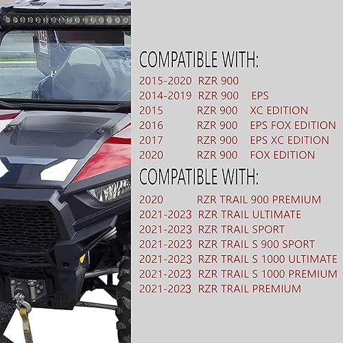 Miniatura 2 de KUAFU Fender Flare - Protector contra salpicaduras compatible con Polaris RZR Trail 900 EPS UTV 2014-2024, protectores de barro, protección contra