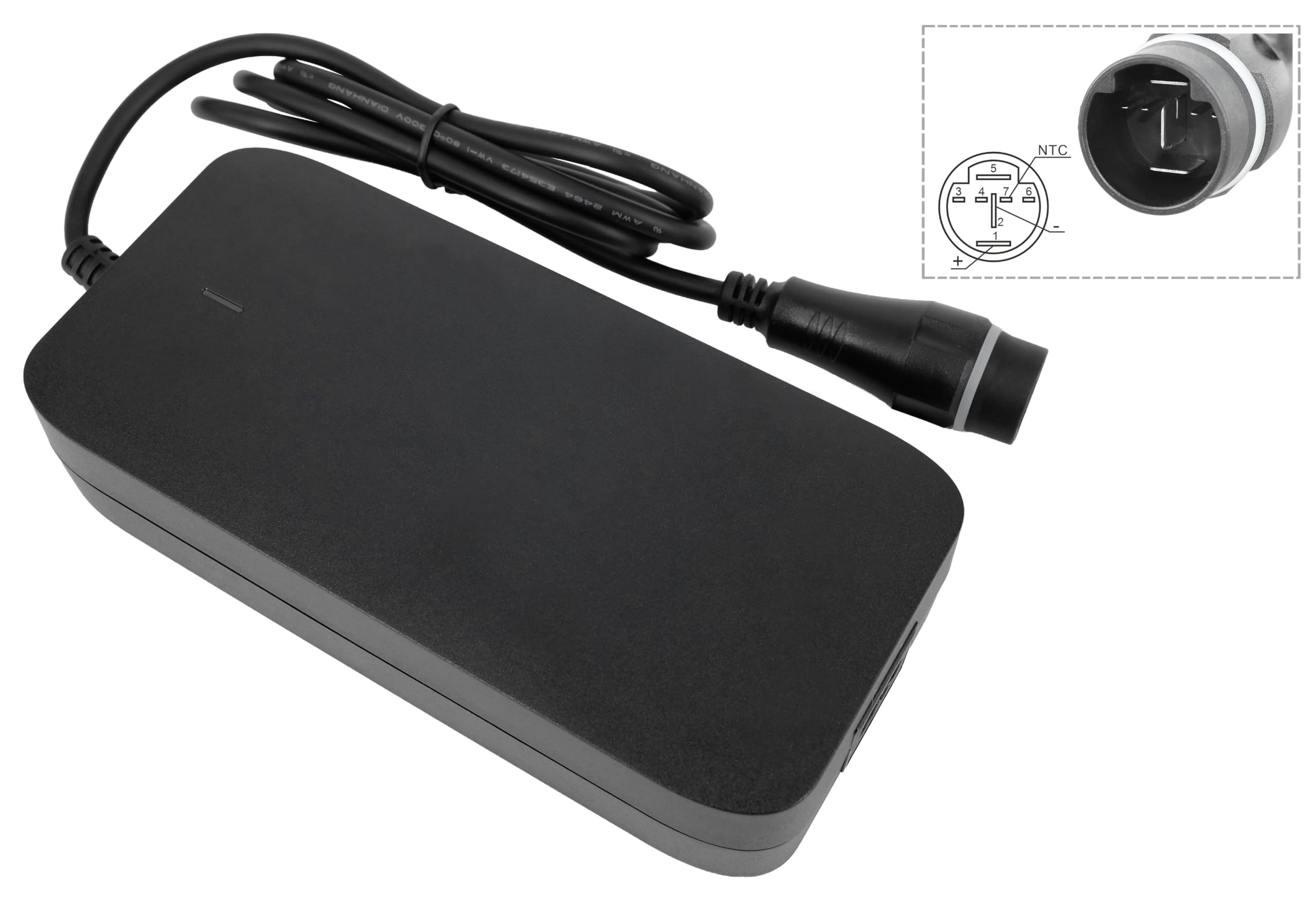 PowerSmart 42V Ladekabel 4A Ladegerät für 36V Akku von GasGas/Haibike/Hercules/Husqvarna/Merida/Raymon/Rose/Winora