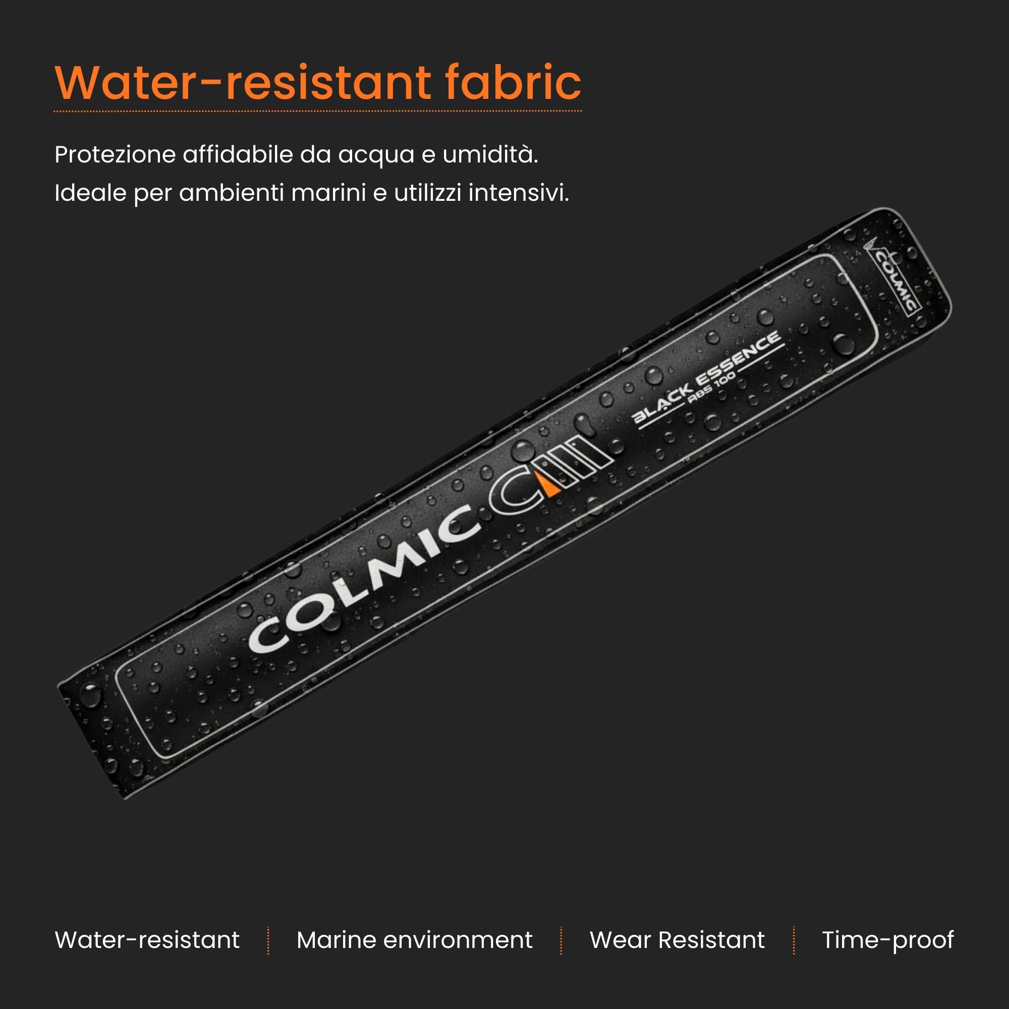 Colmic Black Essence RBS – Fodero Porta Canne da Pesca per Roubaisienne, Tessuto High Performance, Imbottito, Resistente, con Tasche Laterali – Modelli RBS 100 / RBS 200
