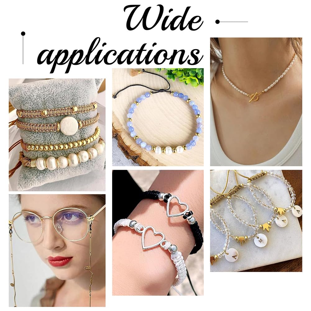 Arricraft 80 Pcs Laiton Crimp Beads Covers, 4 Styles Rose Or Demi-Ronde