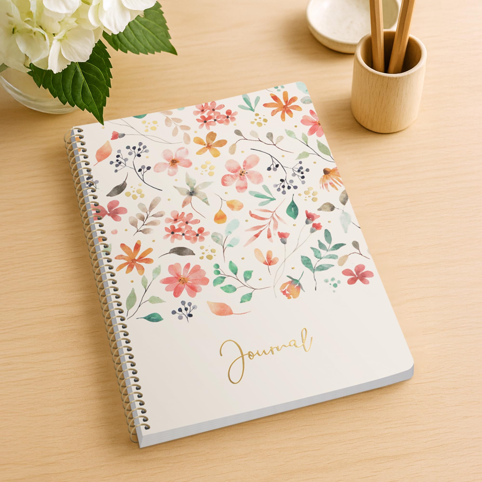 Paper & You® Bullet Journal A5 à Pois - Carnet De Notes Avec Spirale, 160 Pages Pointillées, « Make Your Dreams Happen » - Idéal Pour Bujo, Croquis & Organisation
