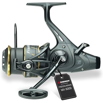 Robinson Fishing Reel with Freewheel 6 Ball Bearings 10kg Brake CNC Crank Precise freewheel function reinforced gear and tube bracket CNC aluminium crank 5+1 ball bearings gear ratio 5.21 325 g