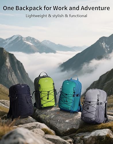 Miniatura 8 de ECOHUB Mochila pequeña de senderismo para hombres y mujeres, mochilas de viaje ligeras de 20 litros, resistentes al agua, para acampar, ciclismo,