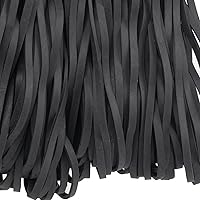 Vista 6 de AMUU Bandas de goma negras para papeleras de 8-33 galones, paquete grande de 120 piezas, tamaño #117B (17.8 cm x 0.32 cm) para papeleras grandes