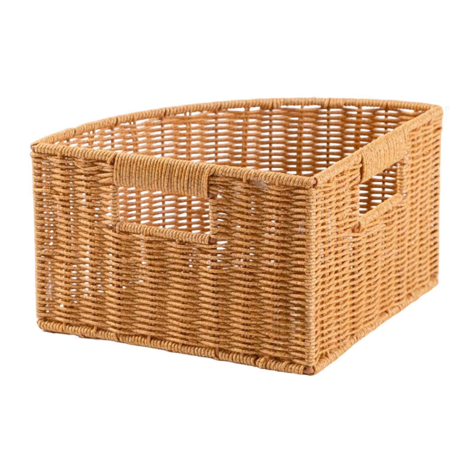LOVIVER dreieckige Aufbewahrungsbox, Eckaufbewahrungskorb für Kleidung, dreieckige Kunststoffkörbe für Spielzeug & Bücher, kleiner Organizer für Wohnzimmer, Schlafzimmer, Schrank, 25 x 25 x 16 cm Küche, Haushalt & Wohnen