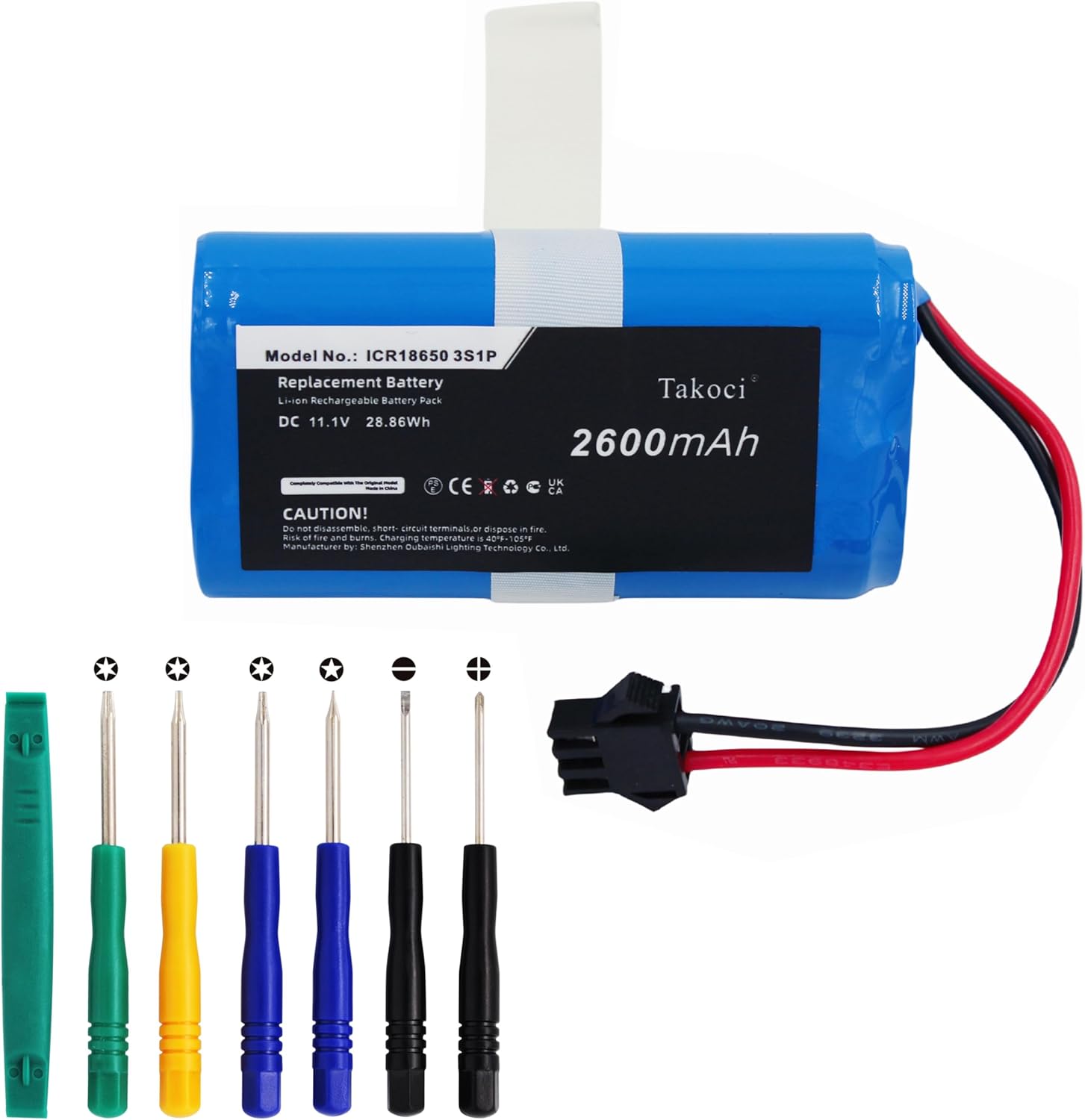 2600mAh CEN330 Replacement Vacuum Battery Compatible with CR330 CR333 CR331 CR332 CEN331 CEN332 11.1V