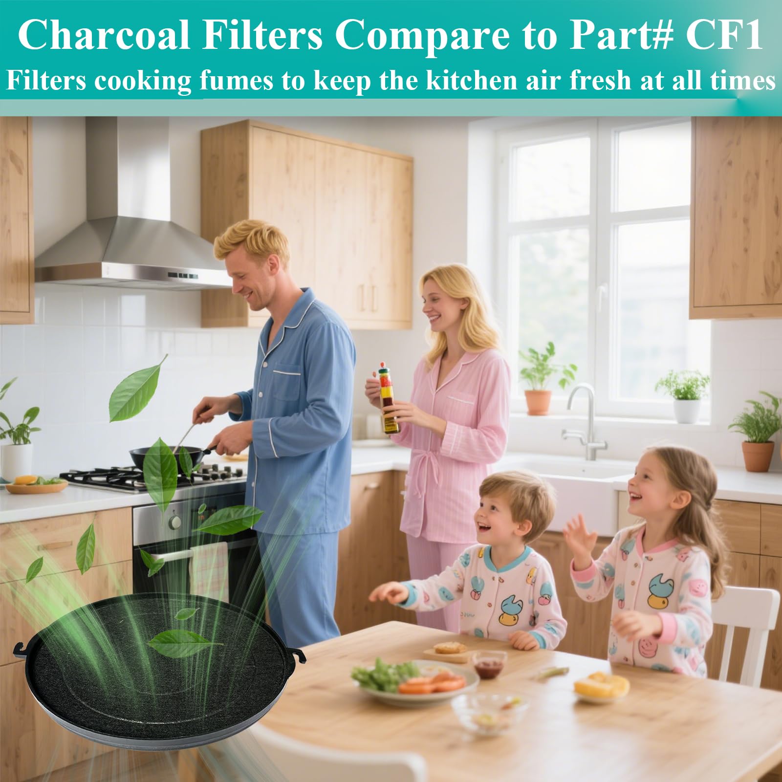 CF1-Kohlefilter, kompatibel mit Zline KBCRN-36, KBCRN-42, KBCRN-48, KECRN-36, KN4-48, KE2i-36 und KL2-30 Dunstabzugshaube, 4 Packungen