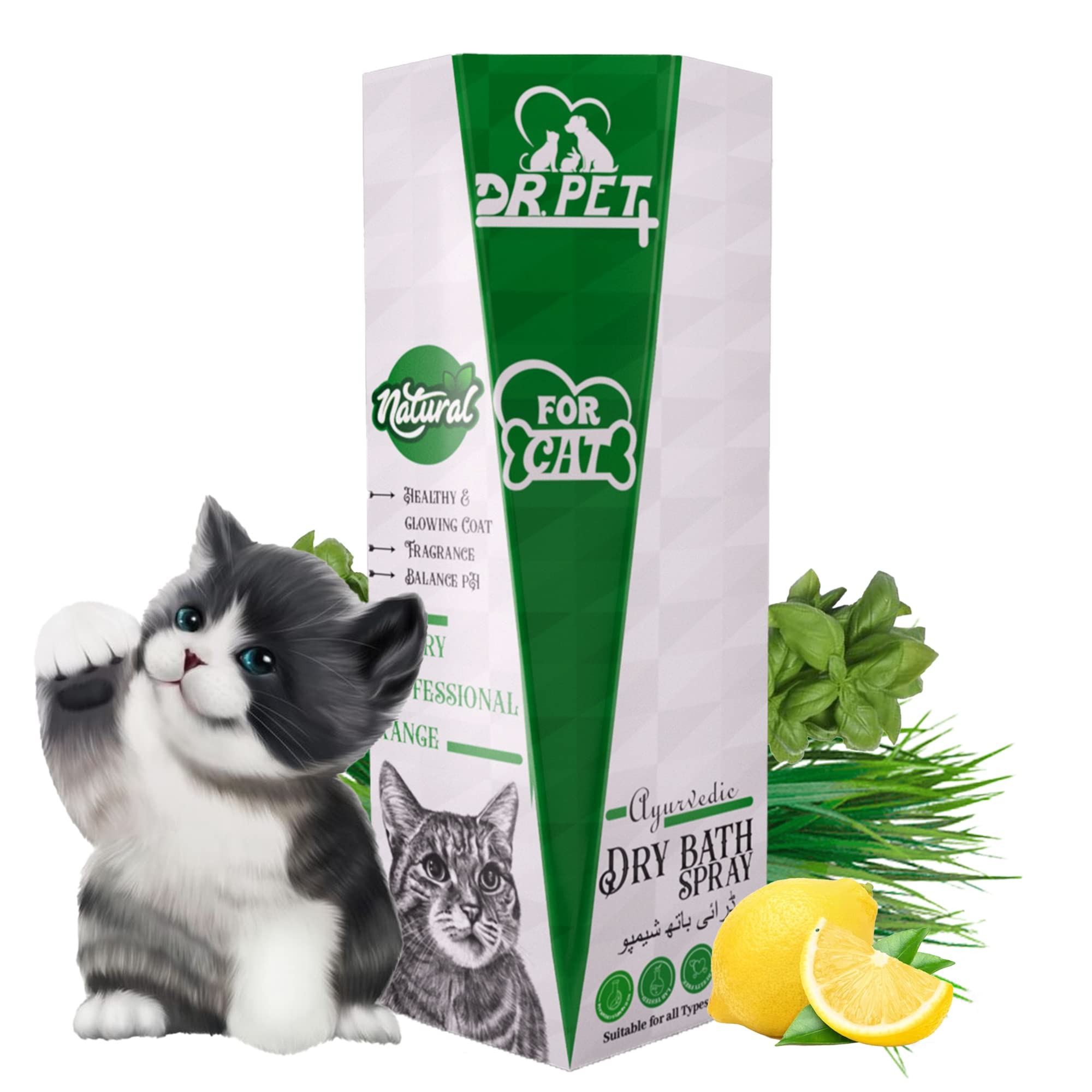 Dr. Pet Plus Dry Bath Cat Shampoo for Normal Cat, Kitten | Cleanse, Conditioned, Soft, Smooth Coat, Fresh Fragrance & Removes Dirt | Waterless Easy to Use, Natural & Safe for All Cat Types – 100Ml (B0C549W5NV) Amazon Price History, Amazon Price Tracker