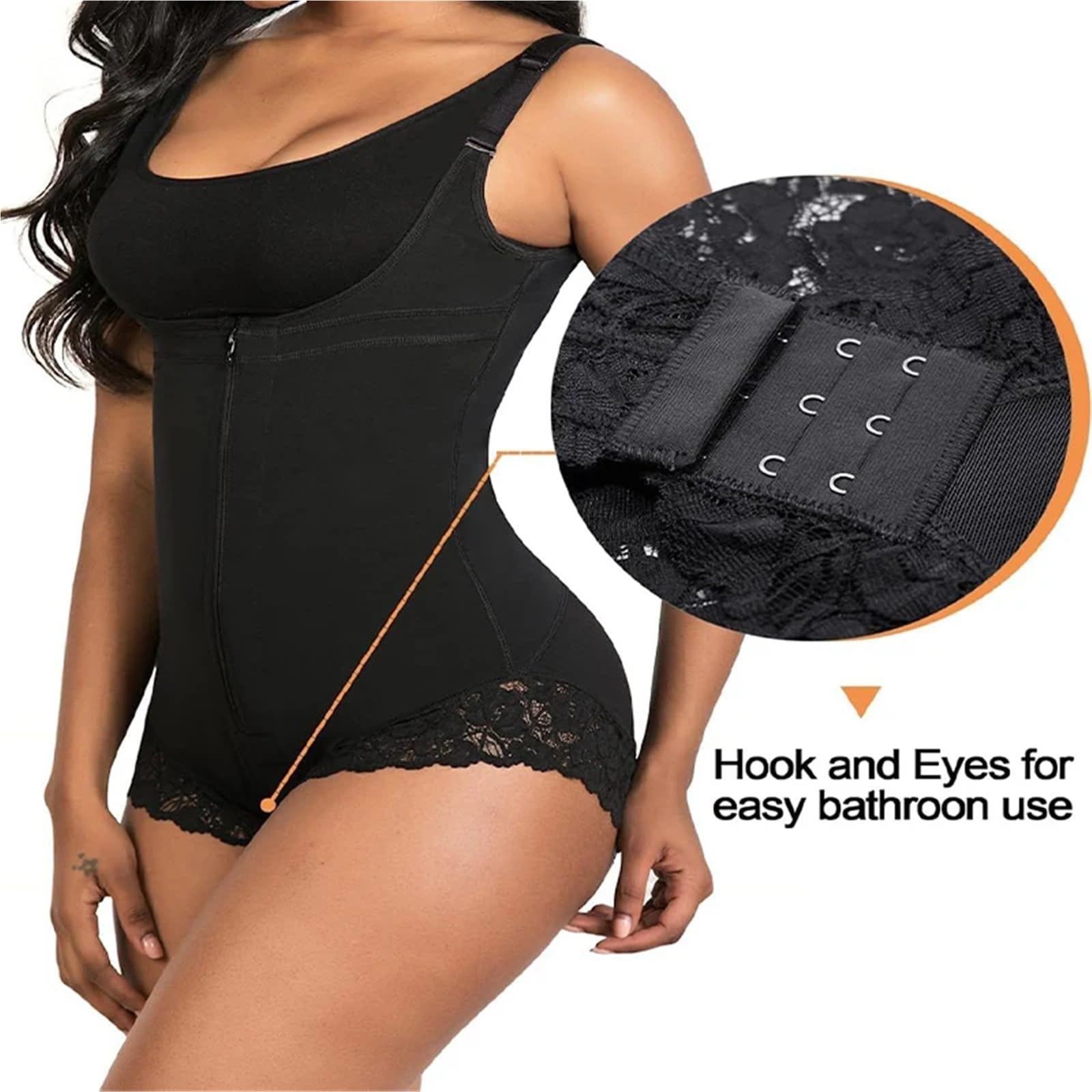 Body Moldeador Corsé de una pieza, body moldeador cintura y cadera, ropa interior belleza, fajas, faja moldeadora con cremallera triangular
