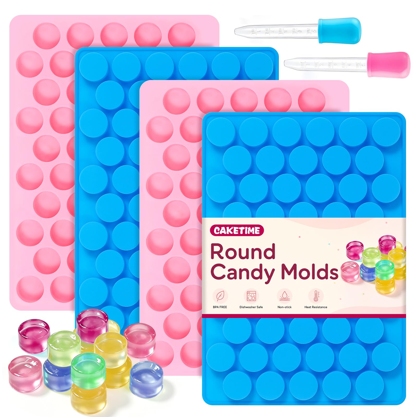 Silicone Candy Molds - Gummy Bears, Dinosaurs & Fruit -16