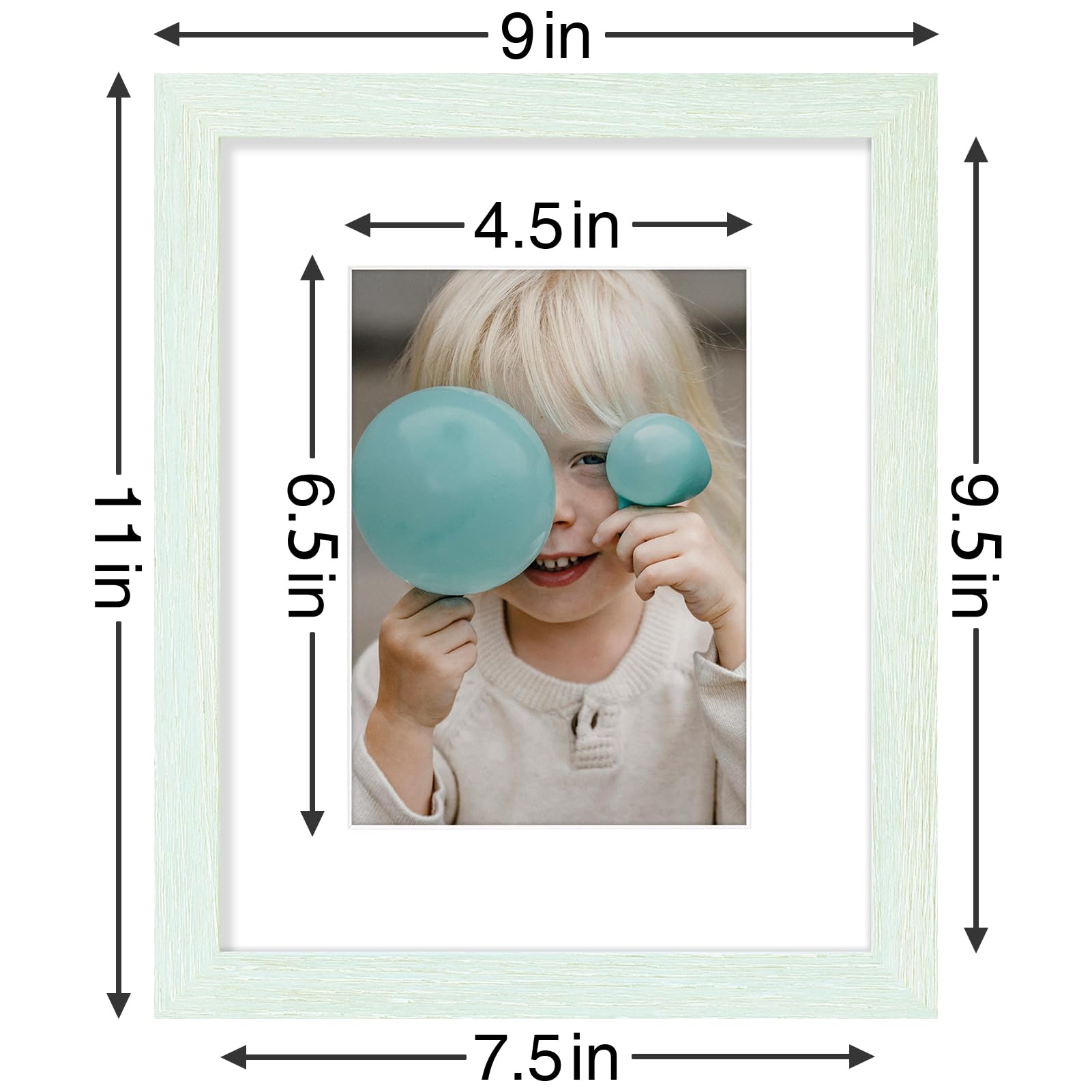 Vittanly 8x10 Picture Frames Set Of 9, Display 5x7 Pictures Mat Without Mat Collage Wall Tabletop Engineered Wood Black E11