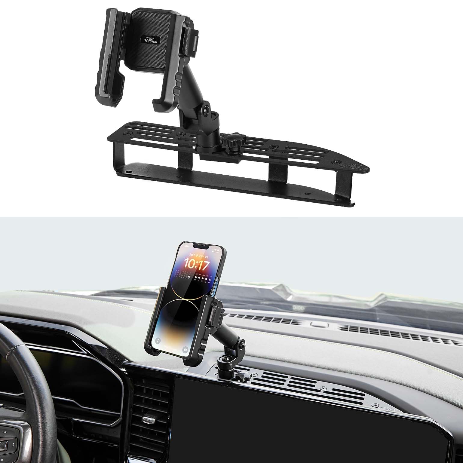 Photo 1 of JOYTUTUS Metal Dash Mount Phone Holder Compatible with 2022-2026 Silverado & 2022-2026 Sierra with 13.4" Touchscreen | Custom Fit Phone Mount Expansion Platform| One-Hand Adjustable Clip