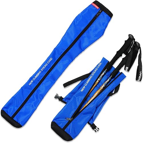 Miniatura 1 de Chris.W - Bolsa de almacenamiento portátil para bastones de senderismo con cremallera para bastones de senderismo