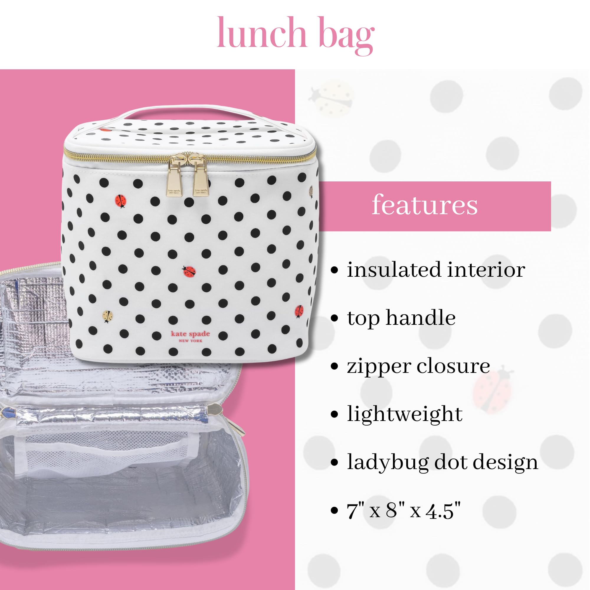 kate spade new york Insulated Lunch Tote, Small Lunch Cooler - Image 2
