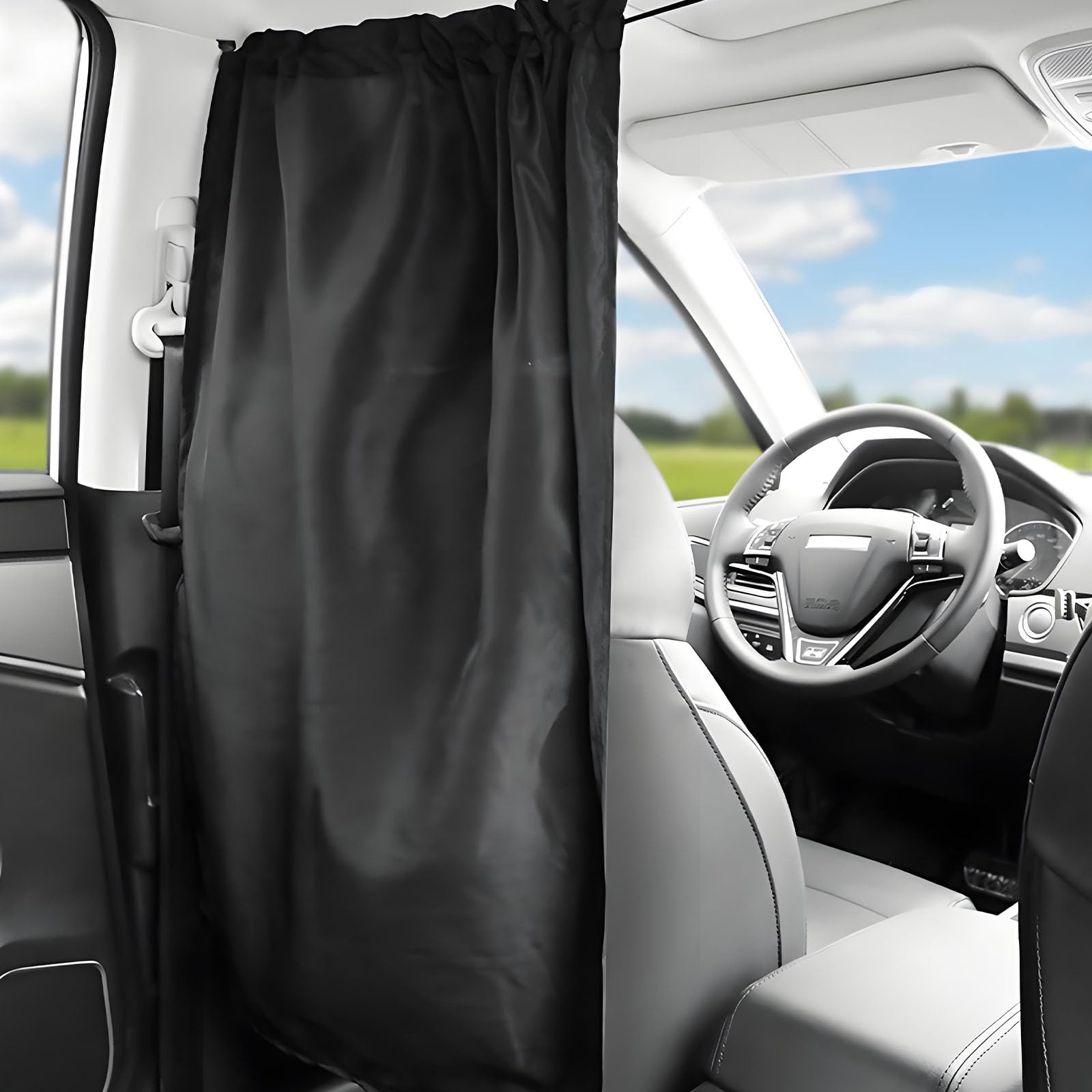 3 Pièces Rideau Voiture pour Renault Espace VI 2025, Pare Soleil Voiture Bébé Rideaux de Séparation de Voiture Noir Tissu Épais Occultant