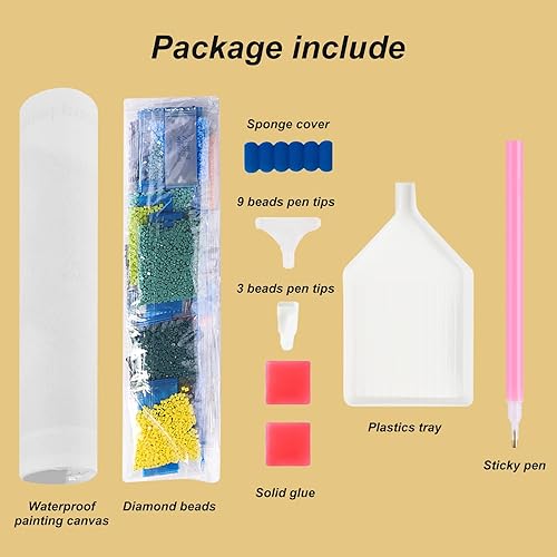 Miniatura 5 de Acudotr Diamond Painting Kits for Adults, 5D DIY Diamond Art Kits for Beginners, Full Drill Diamond Painting Kits for Home Wall Decor, Stained Glass