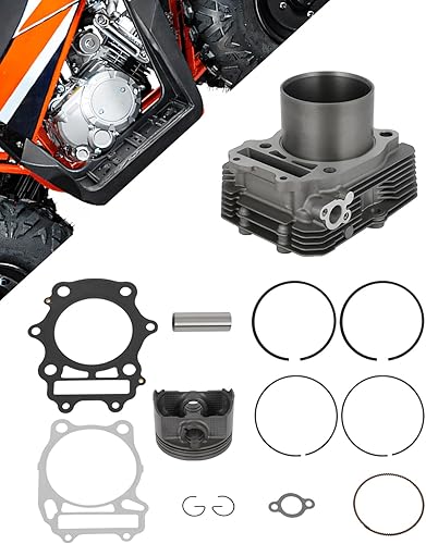 OCPTY Kit de extremo superior de junta de pistón de cilindro 2002-2007 para Suzuki Eiger 400 King Quad 400 Junta de anillo de pistón de cilindro OE