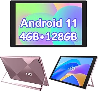 Android Tablet 10.1 inch,4GB RAM,128GB ROM (512GB Expandable),6000mAh Battery,Android 11 Google GMS Tablet,2MP Front Camera, 8MP Rear Camera,WiFi,Bluetooth,HD Touch Screen Tablets(Pink)