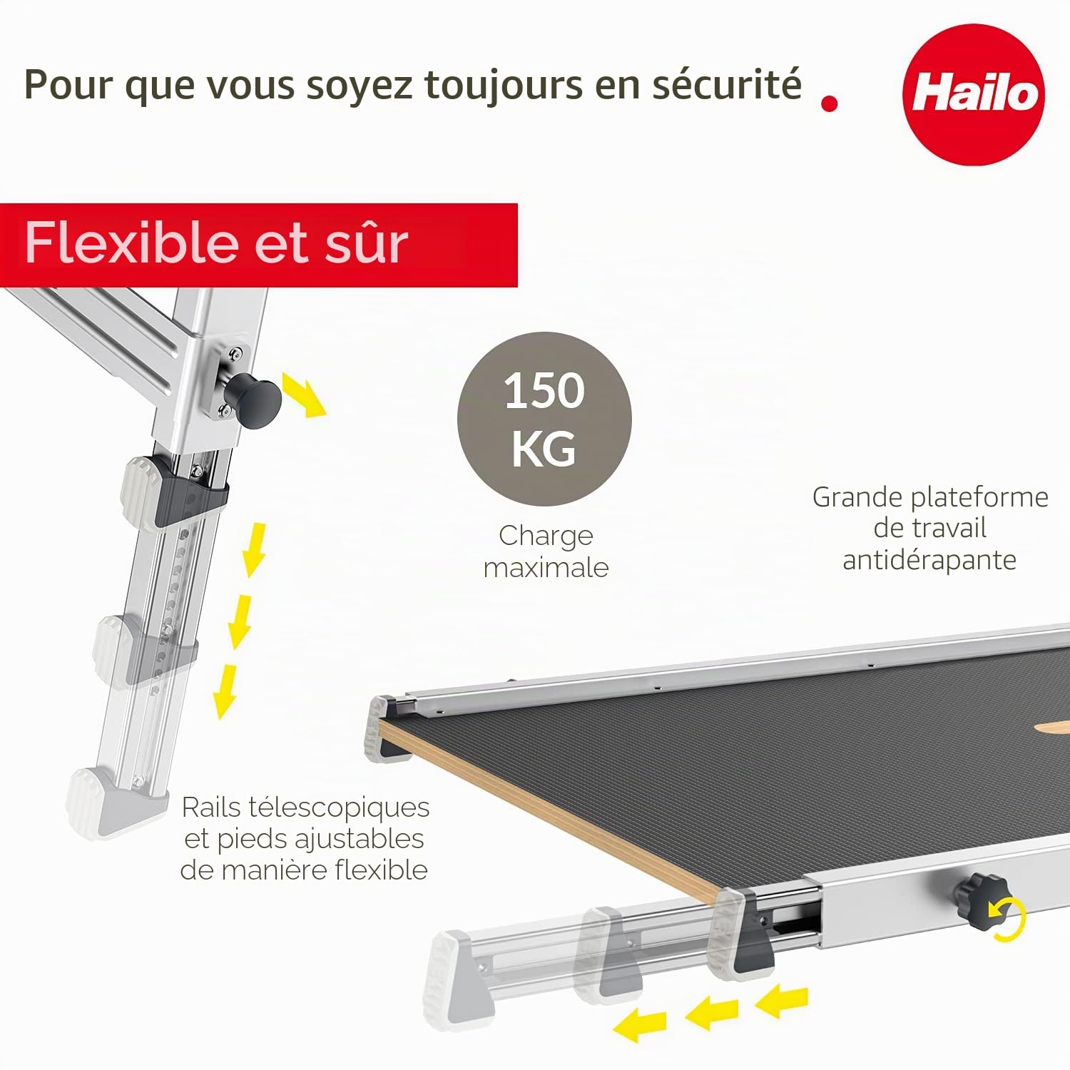 Plateforme de Travail pour escalier Hailo TP1