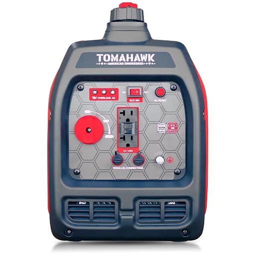 Generador Inversor Tomahawk Power de 2000 W, Super Silencioso, Portátil para Uso Residencial y Camping, 120 V y Salida USB miniatura 8