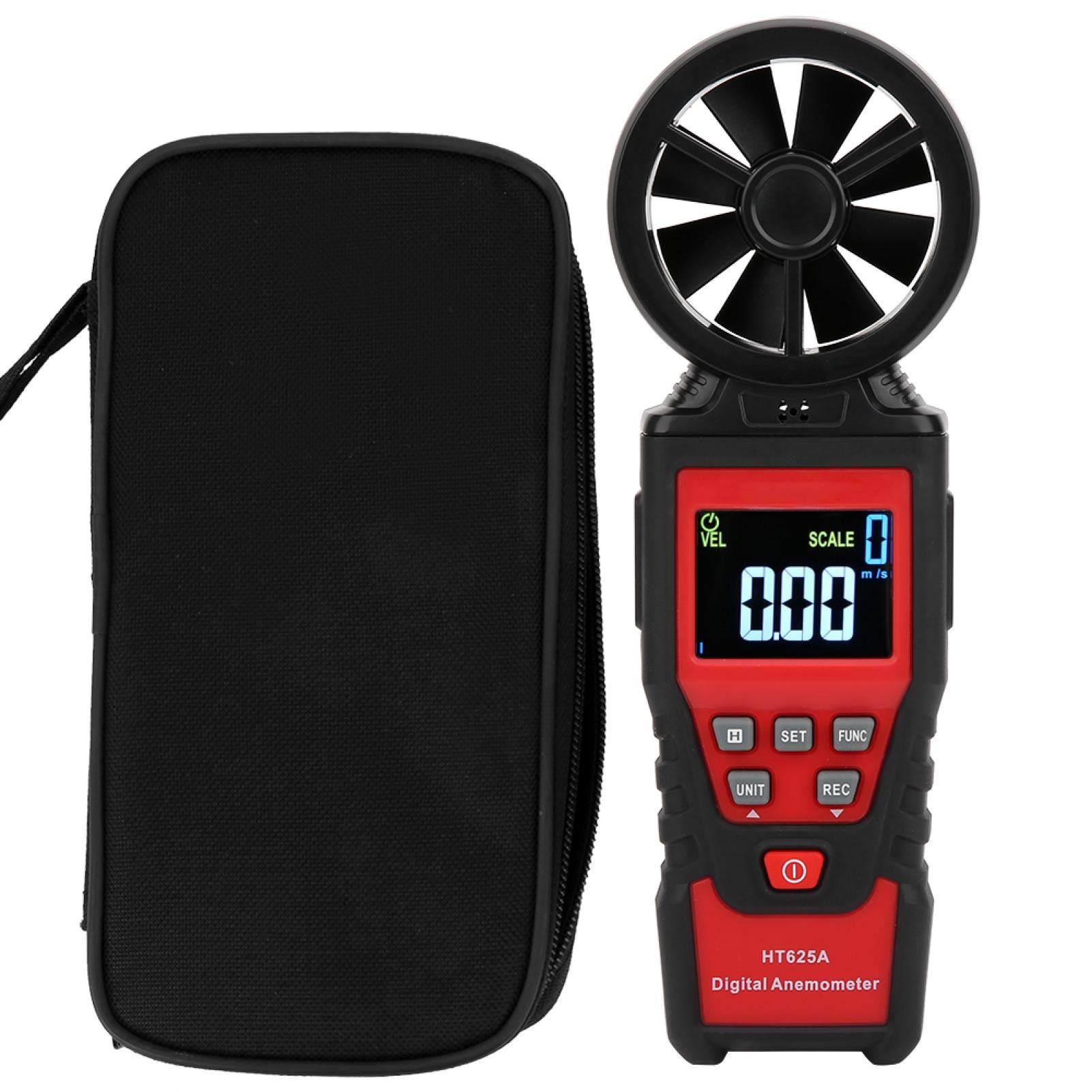 HT625 Anemometer, kann Windgeschwindigkeit, Tester und Detektoren Luftstrom und Anemometer Luftvolumen, Temperatur und Luftfeuchtigkeit messen, Handanemometer