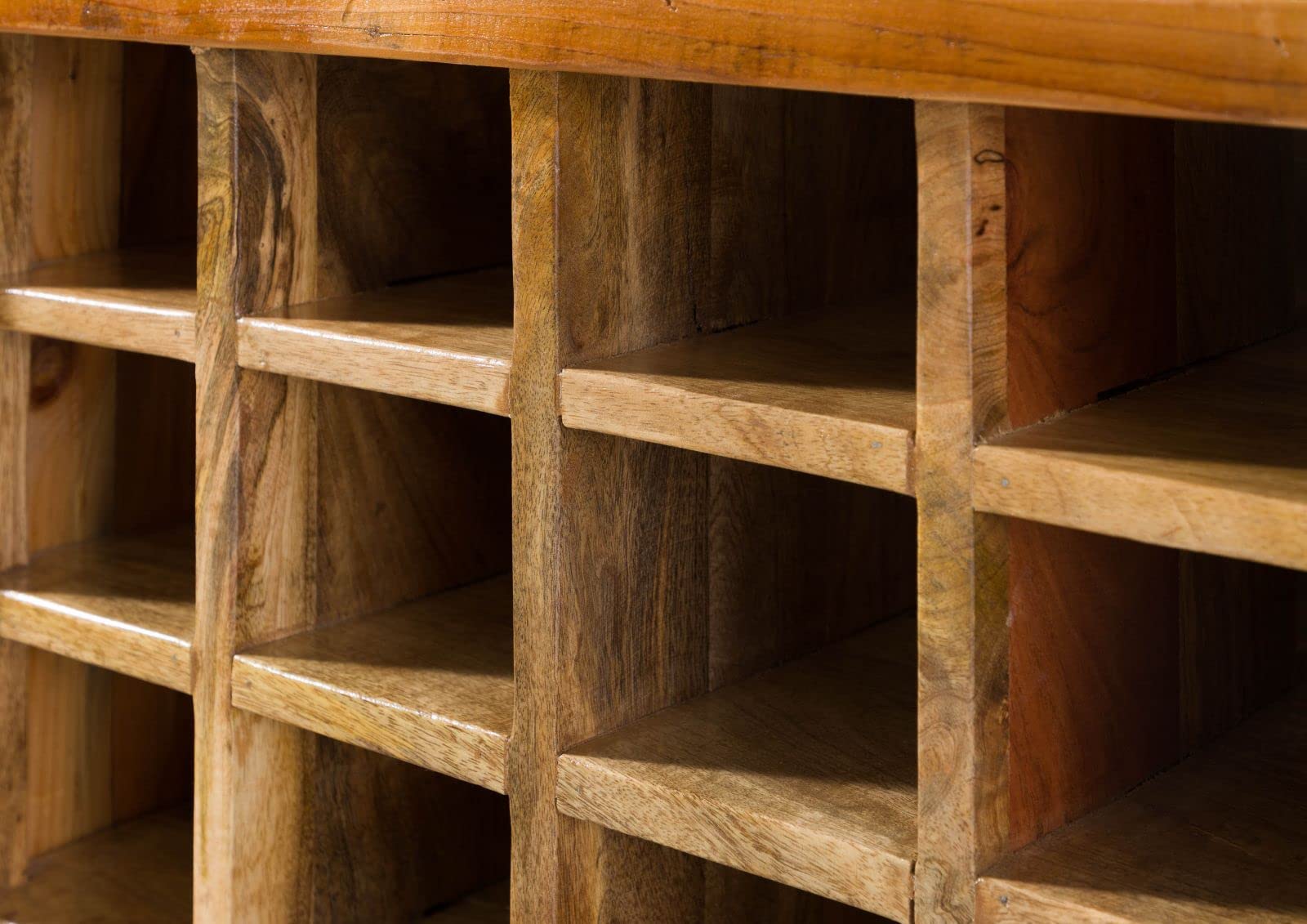 MASSIVMOEBEL24.DE Nature of Spirit #120 Mobile Bar in Legno Riciclato - Laccato/Multicolore 58x45x204