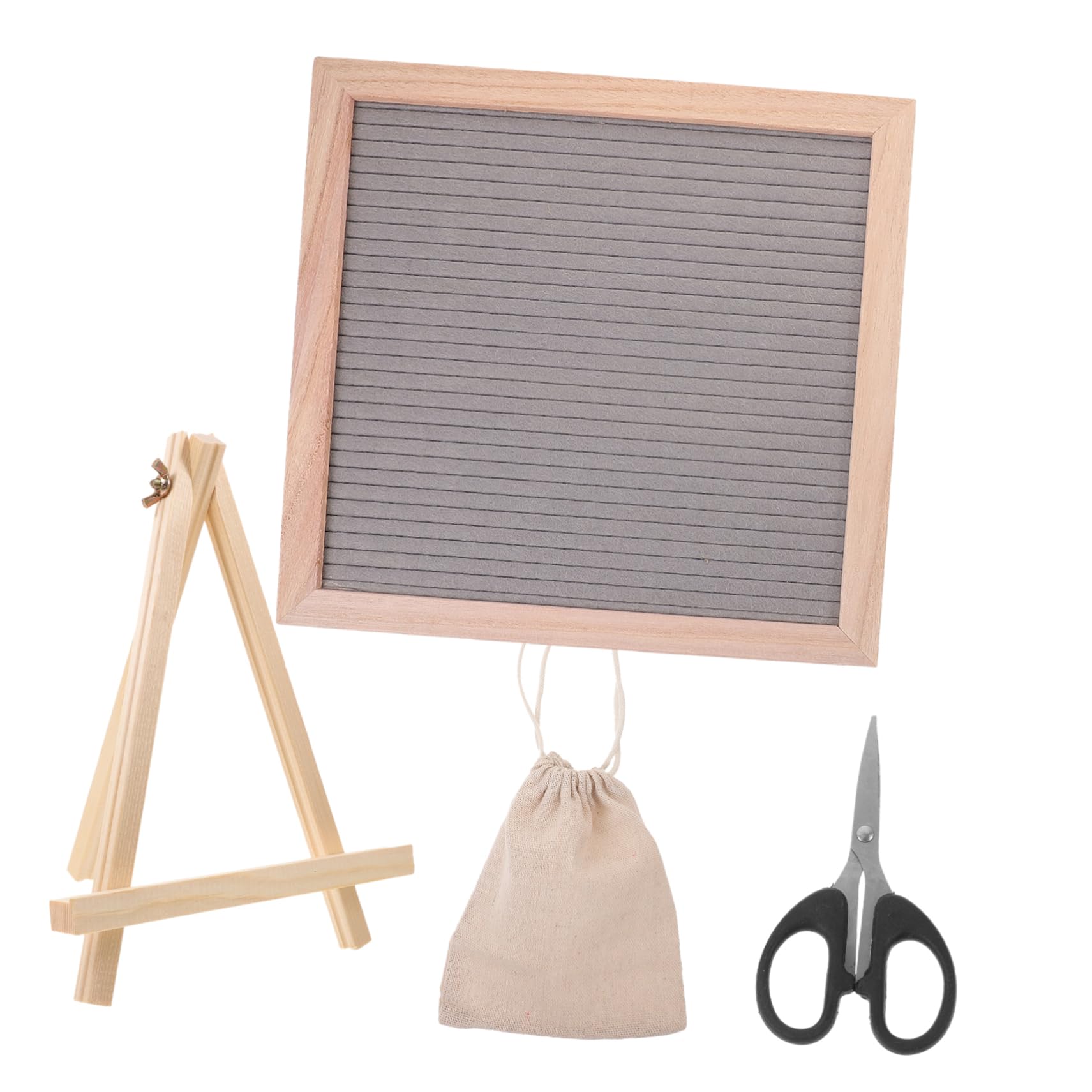 Tableau à Lettres en Feutre avec Support Bois, Stable pour Enseignes