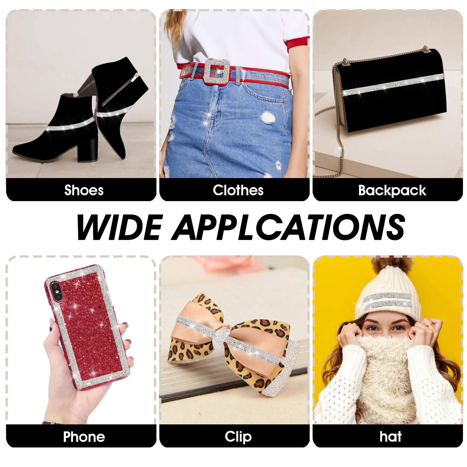 Strassband Selbstklebend 3 Meter - 11 Reihen Glitzerband Für DIY Dekoration