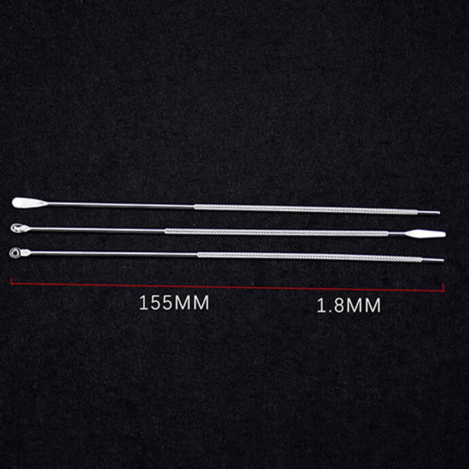 Produits d'élimination du cérumen Ensemble de Cure-Oreilles en Acier Inoxydable Dissolvant de Cire de Cure-Oreille Dissolvant de Curette de